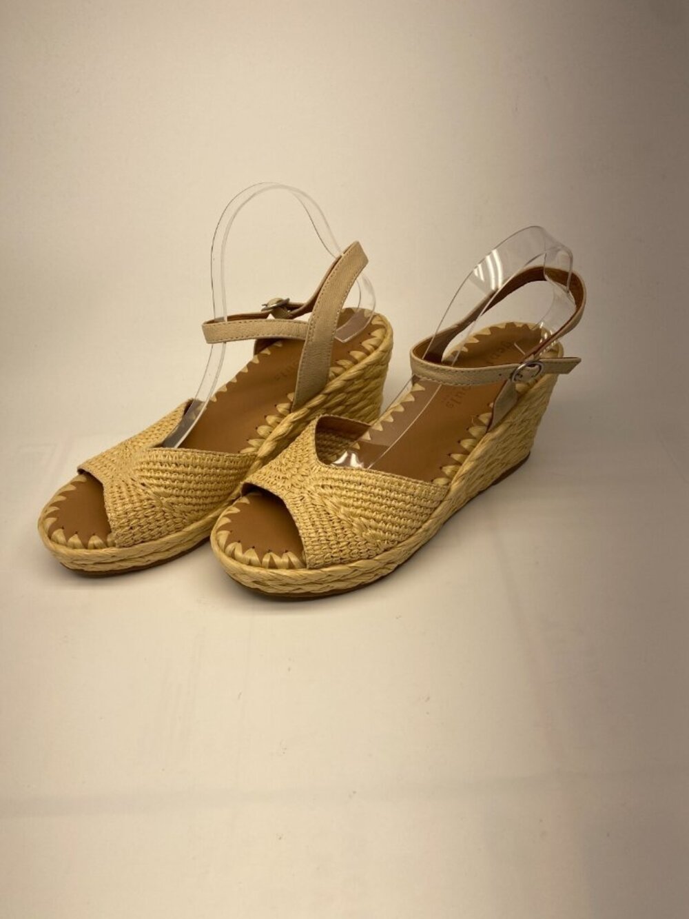 Gentle Souls by Kenneth Cole Women's Nomi Raffia Wedge Sandal Sz 11